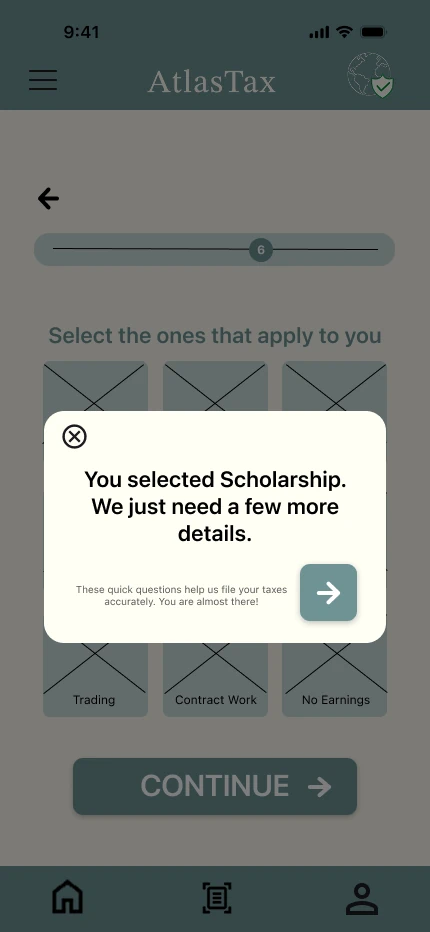 Before: scholarship pop-up