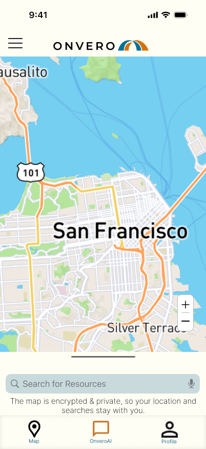 Community map screen