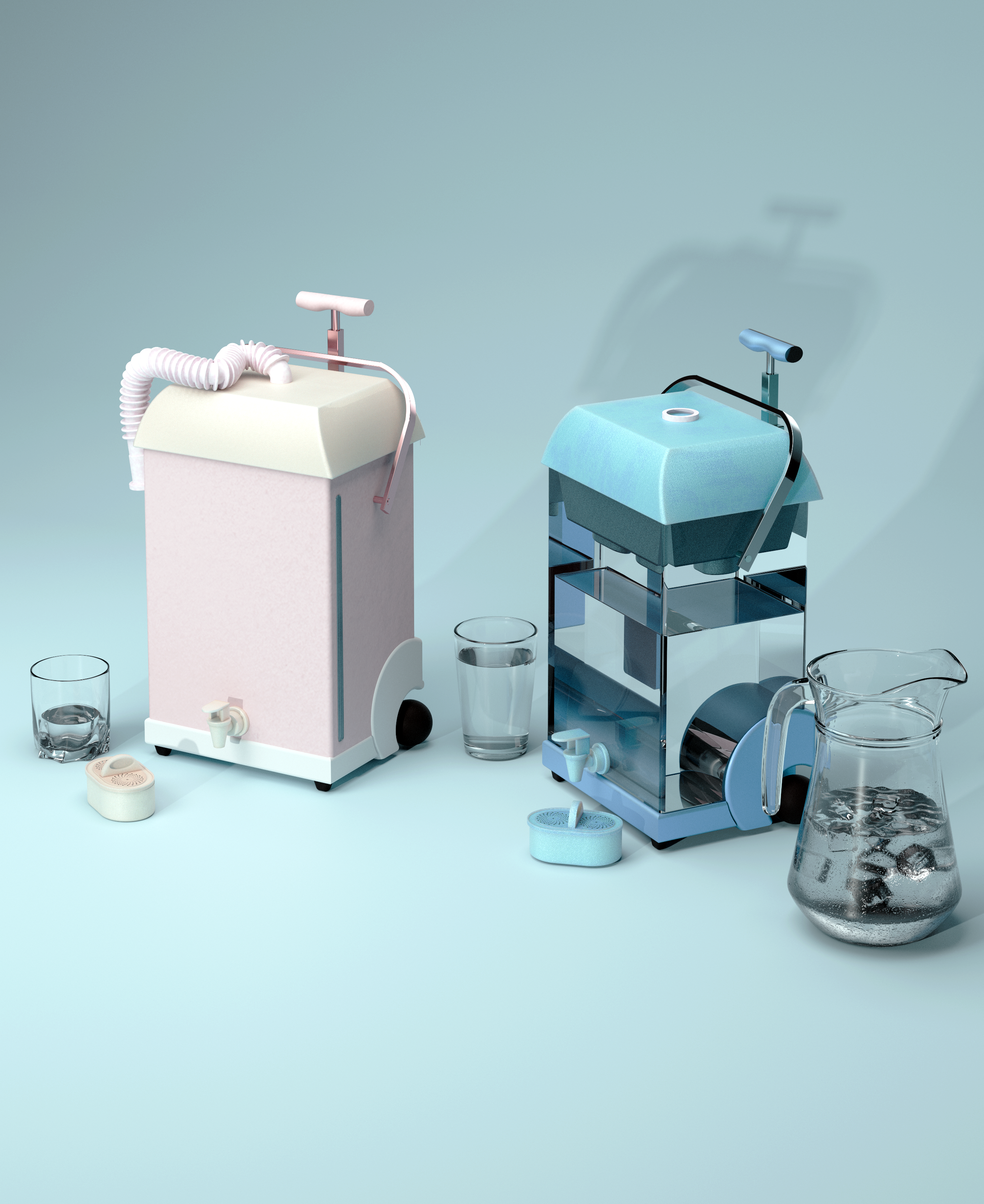 Hydrip water filter on dorm desk