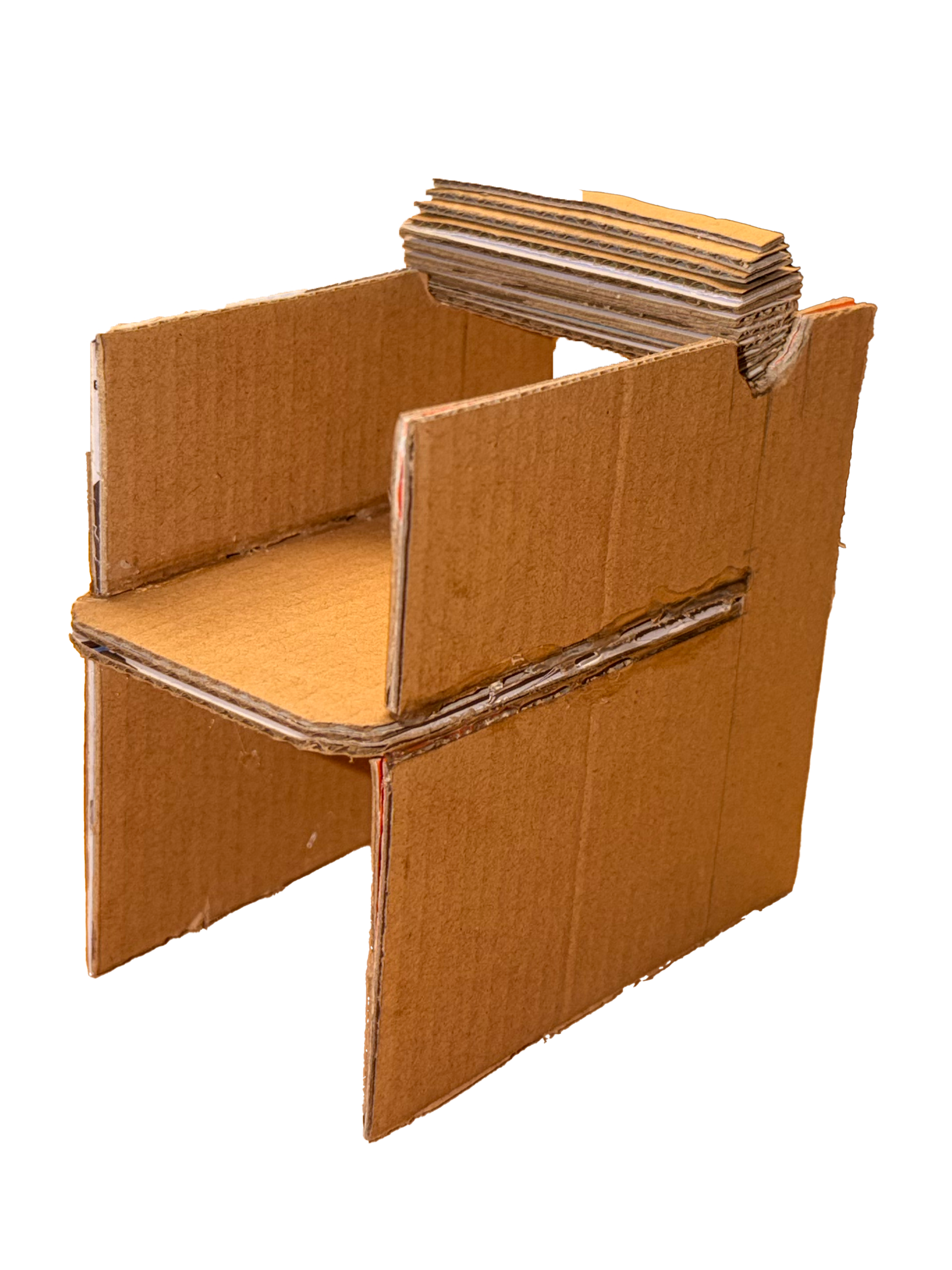 Cardboard model — lounge chair